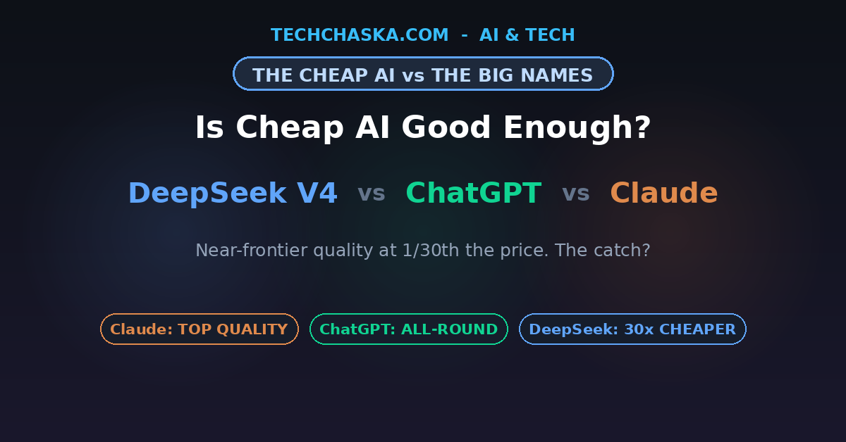 DeepSeek V4 vs ChatGPT vs Claude comparison 2026