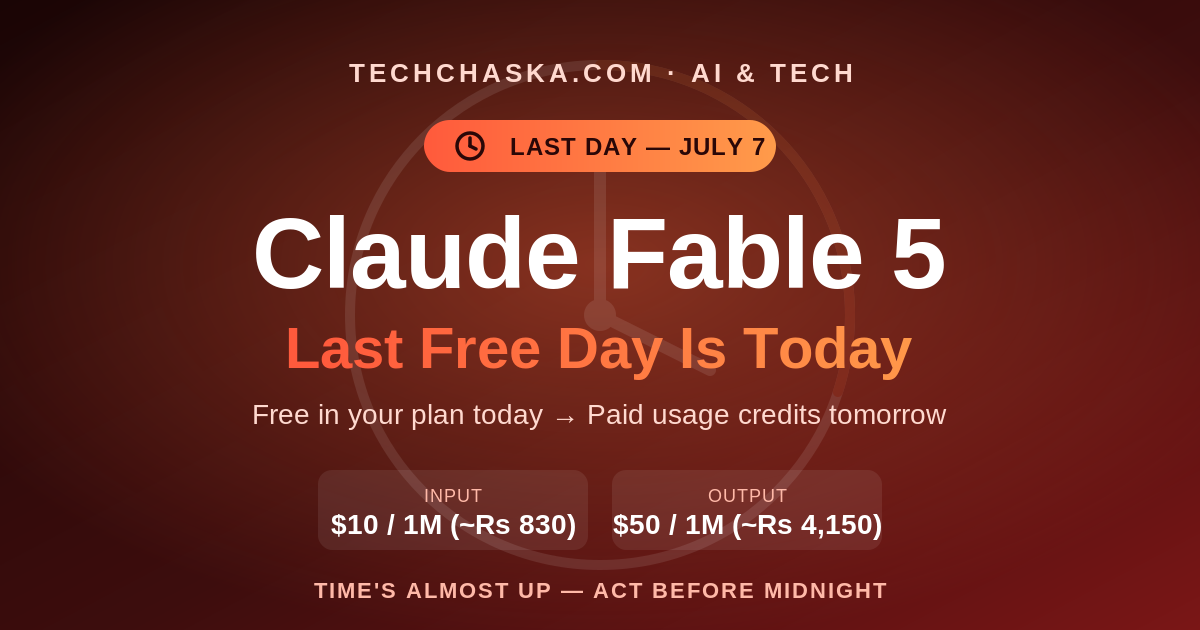 Claude Fable 5 Free Access Ends Today