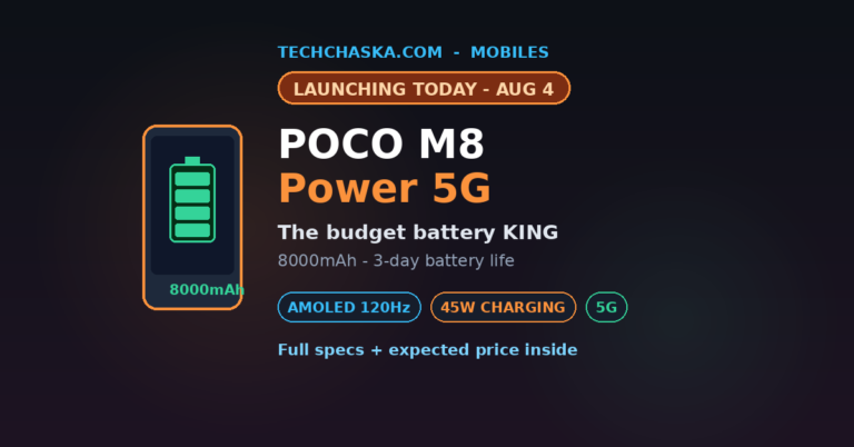 POCO M8 Power 5G 8000mAh battery budget phone