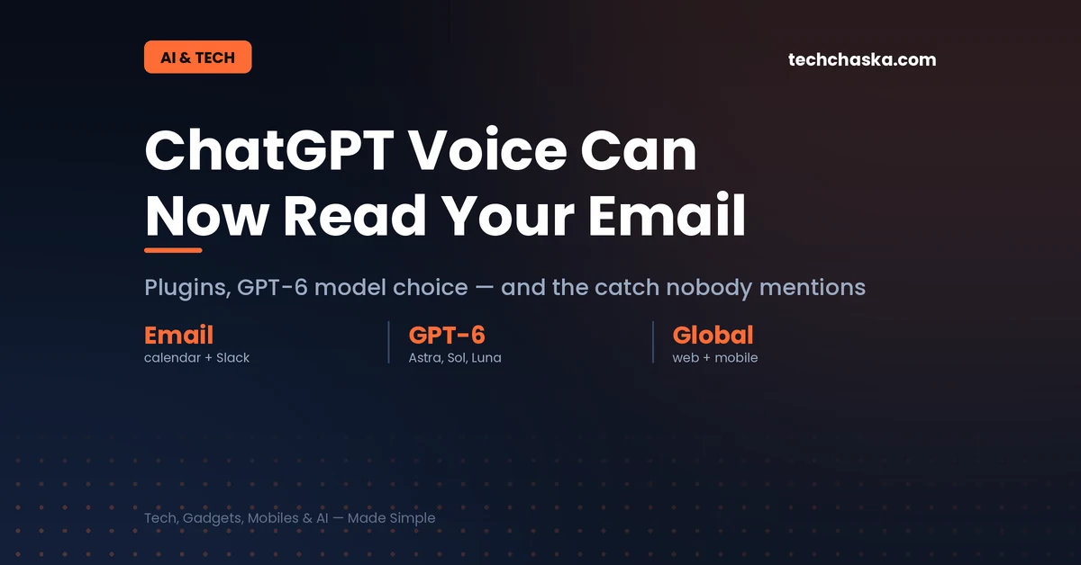 ChatGPT Voice update with email, calendar and Slack plugins