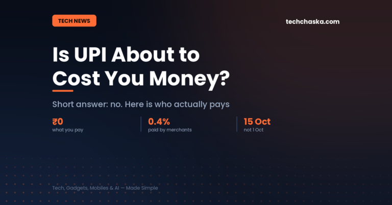 New UPI charges from 15 October 2026: customers pay nothing, merchants pay a 0.4 percent fee on payments above 2,000 rupees